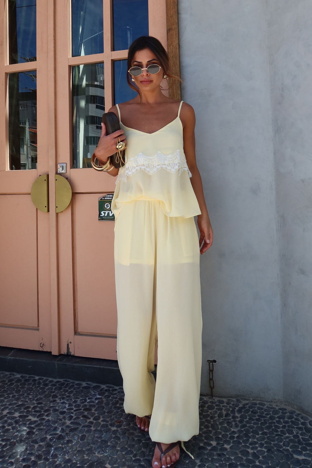 Calça Pantalona Aladim com Barra Ajustável 4 cores Calça Pantalona Aladim com Barra Ajustável 4 cores