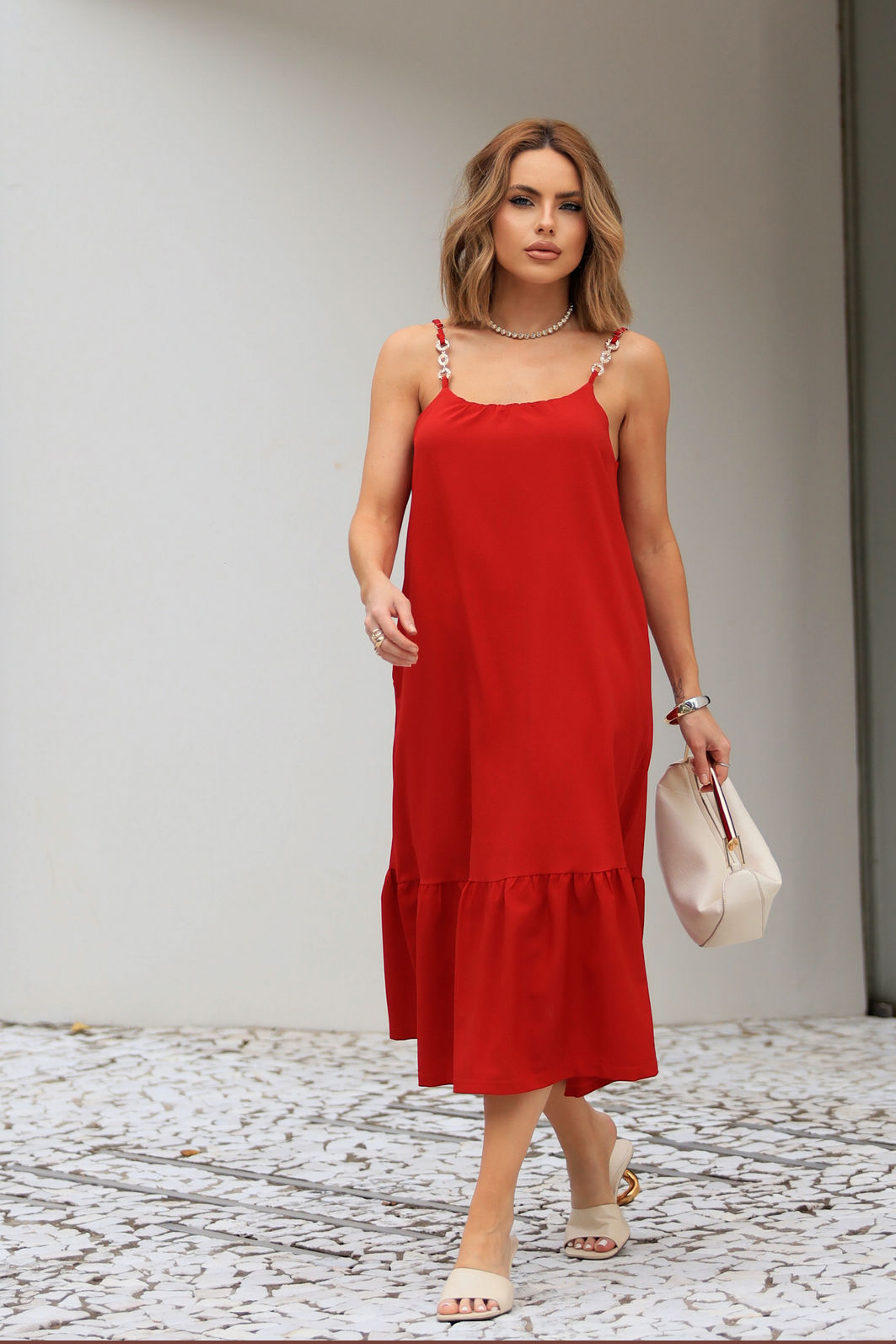 Vestido Fivela Orgânica Amplo 3 Cores Vestido Fivela Orgânica Amplo 3 Cores