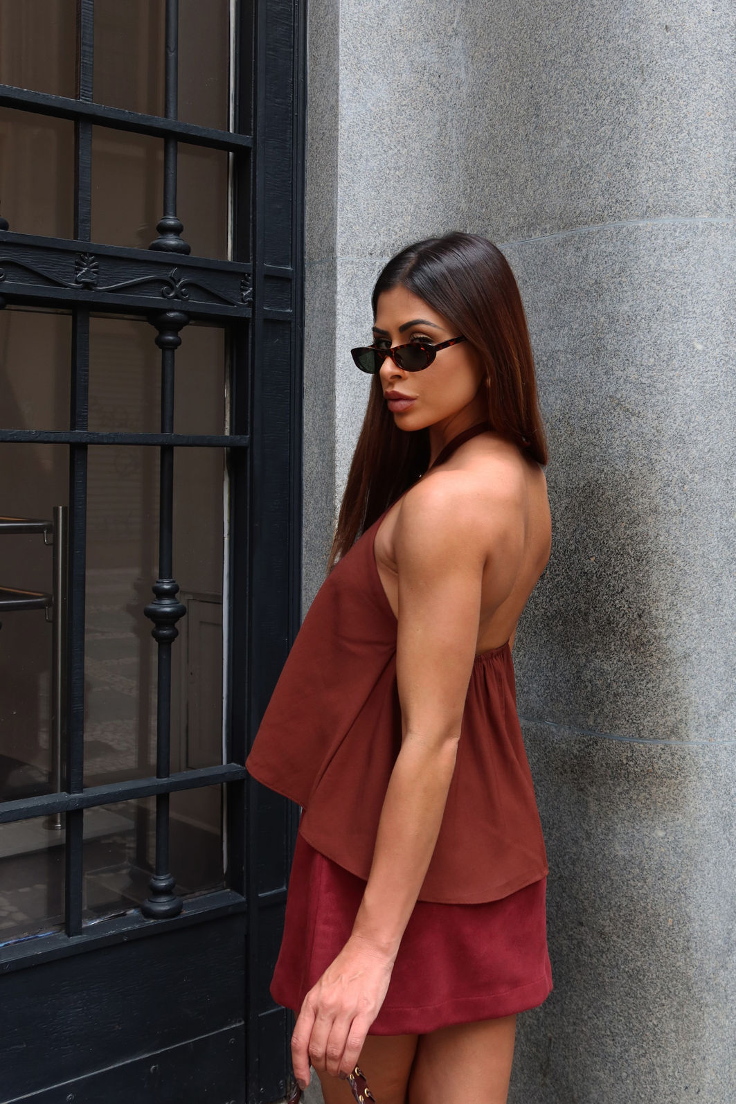 Blusa Frente U Marrant Fivela Dourada 3 Cores