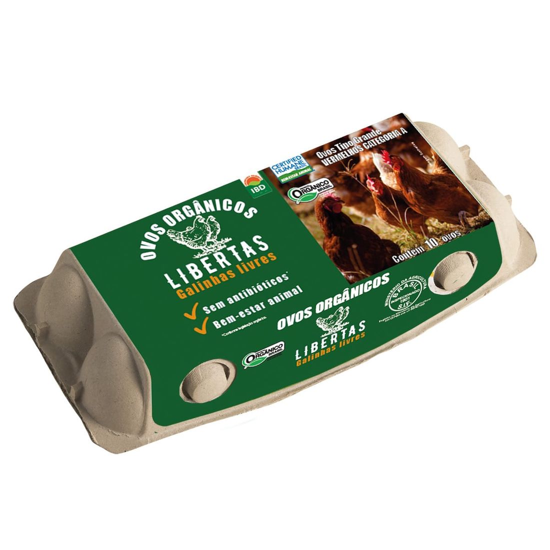 Ovos Orgânicos Caipira Libertas 10 und