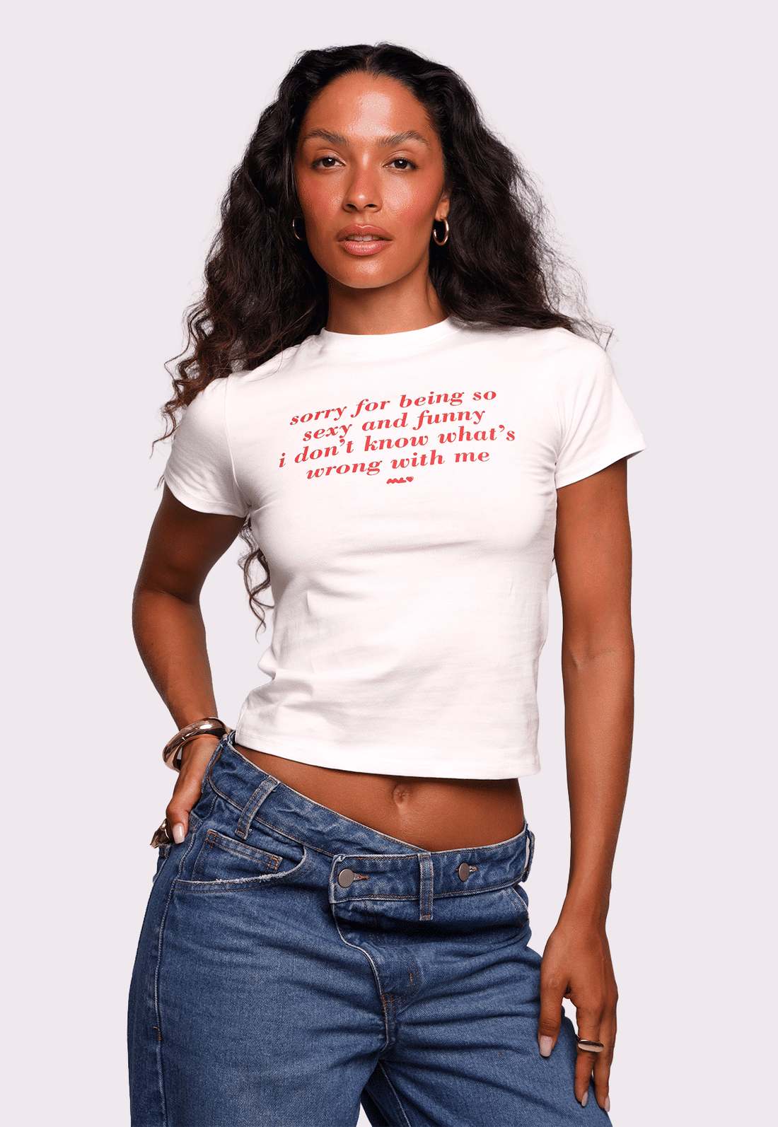 baby tee sorry for being mundo lolita