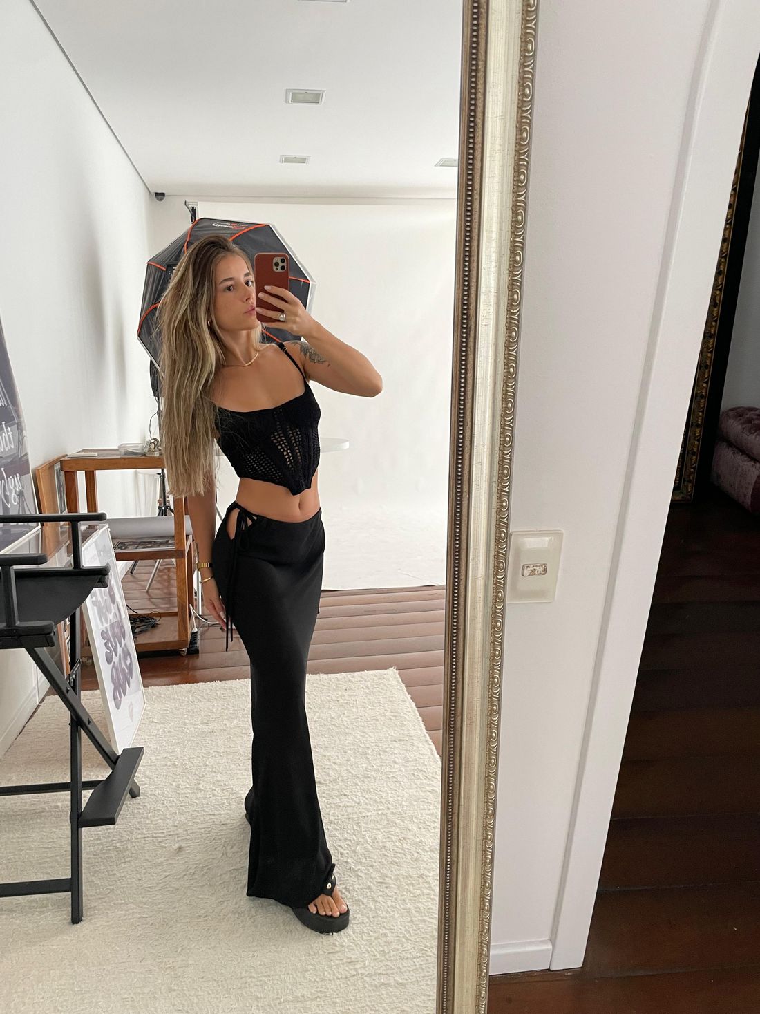 corset de crochê preto island mundo lolita