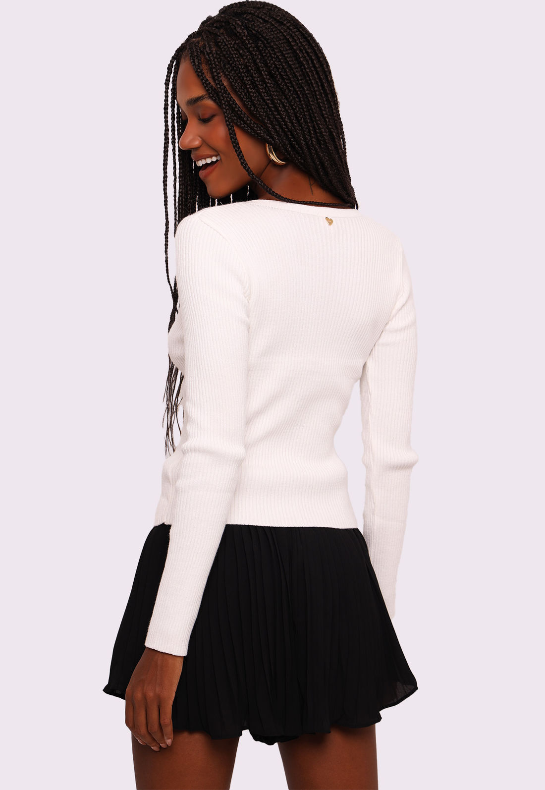 blusa de tricô amore off white mundo lolita blusa de tricô amore off white mundo lolita