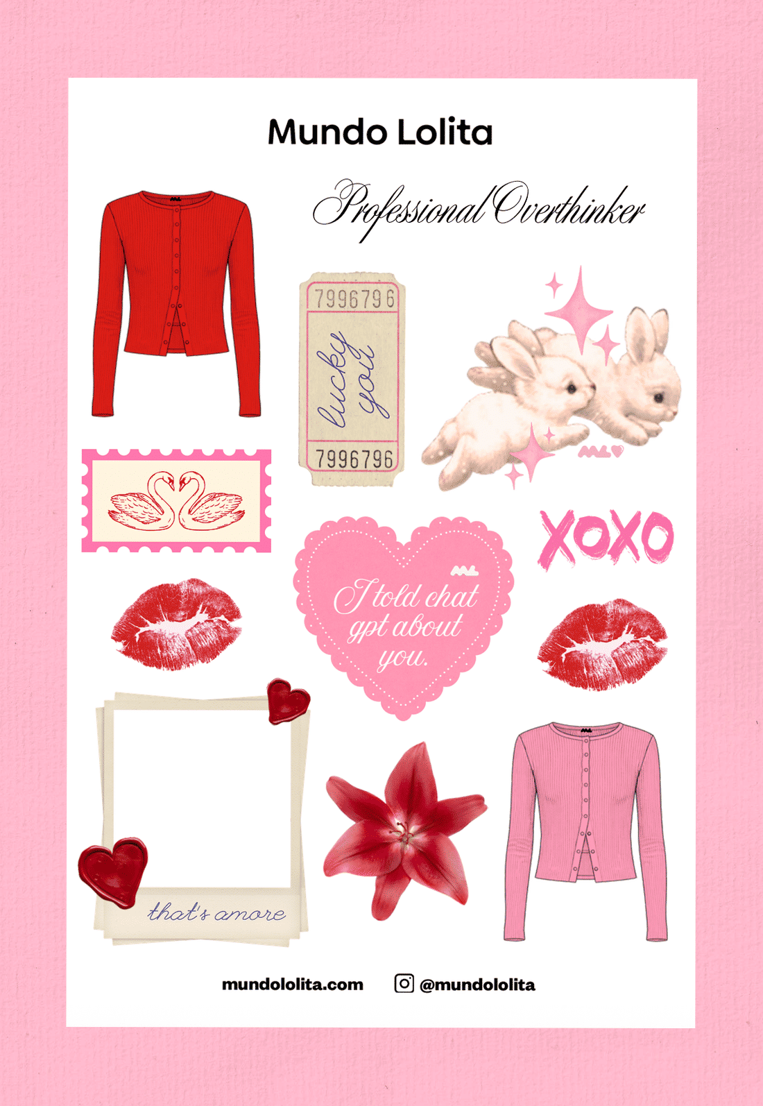 brinde adesivo amore mundo lolita