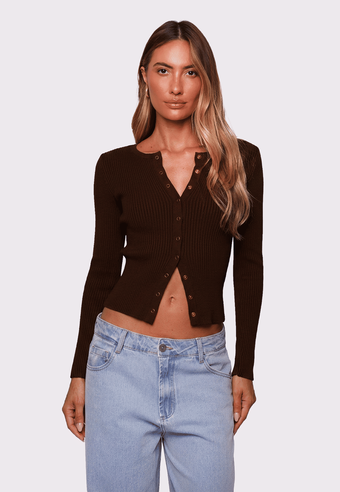 blusa de tricô amore marrom mundo lolita