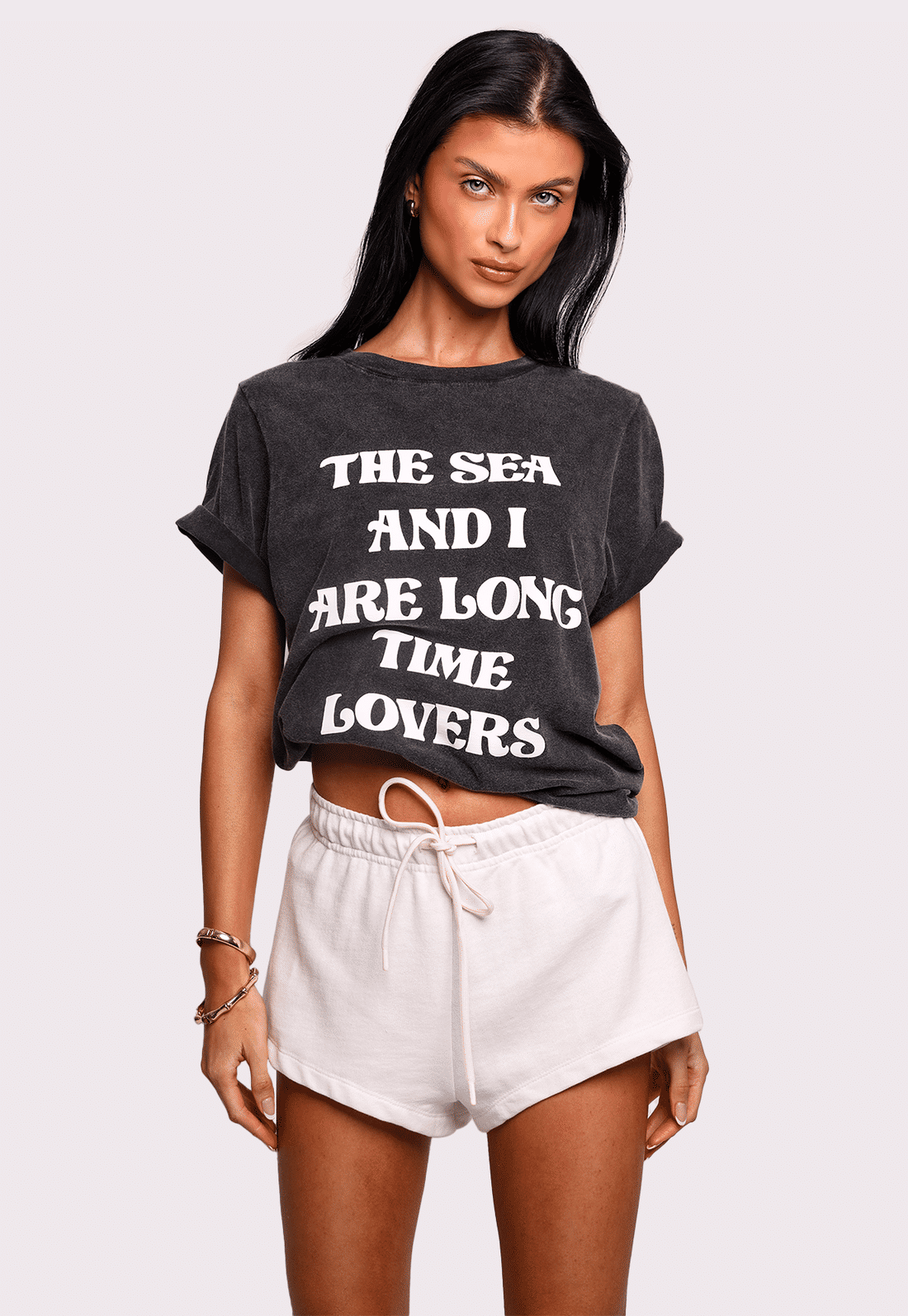 mini shorts de moletom off white mundo lolita