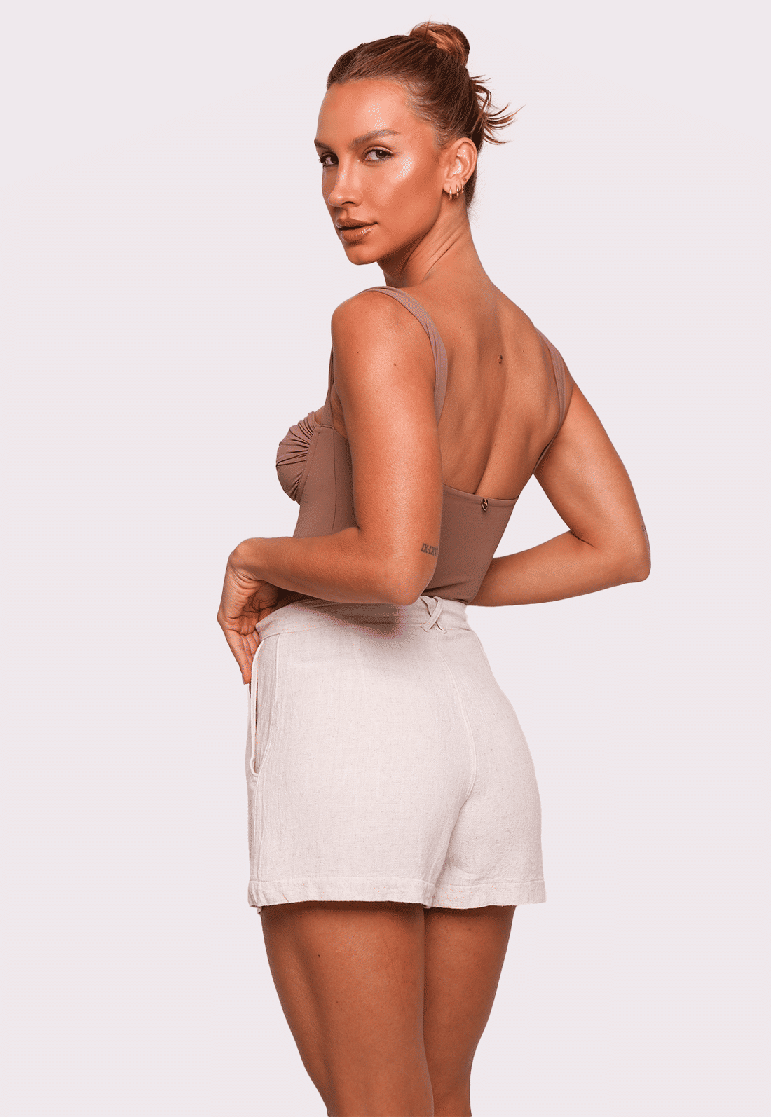 shorts com linho sand mundo lolita