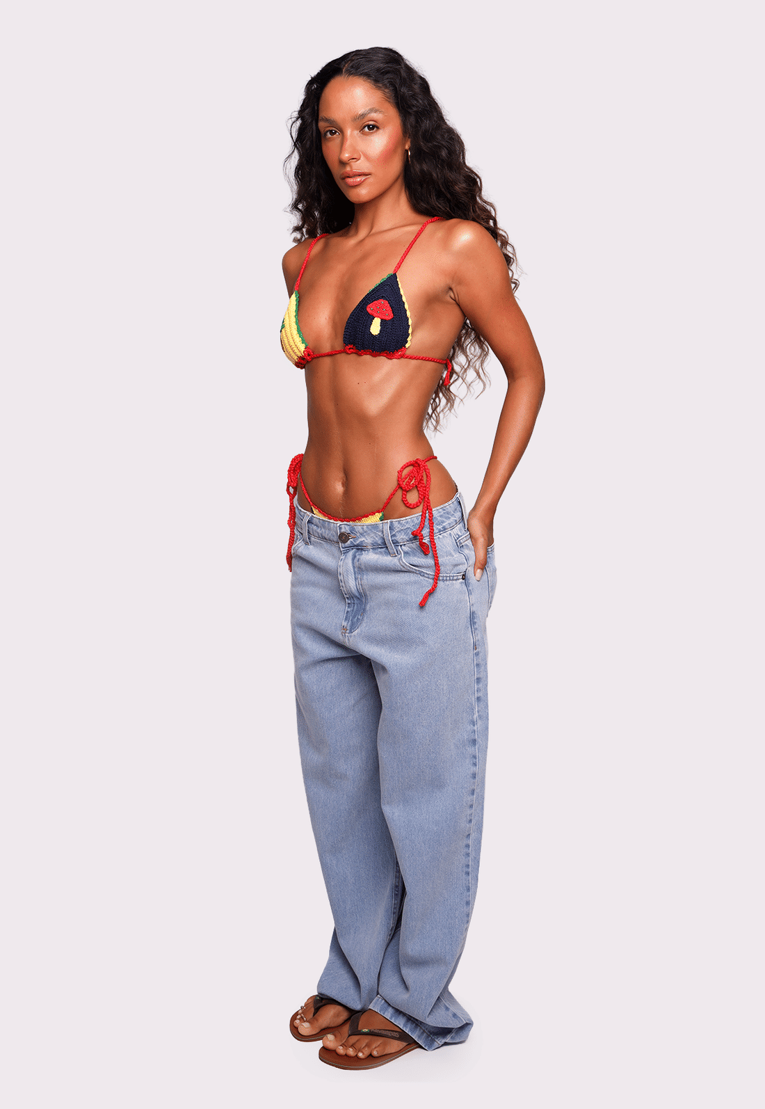 calcinha colorida de crochê irie mundo lolita