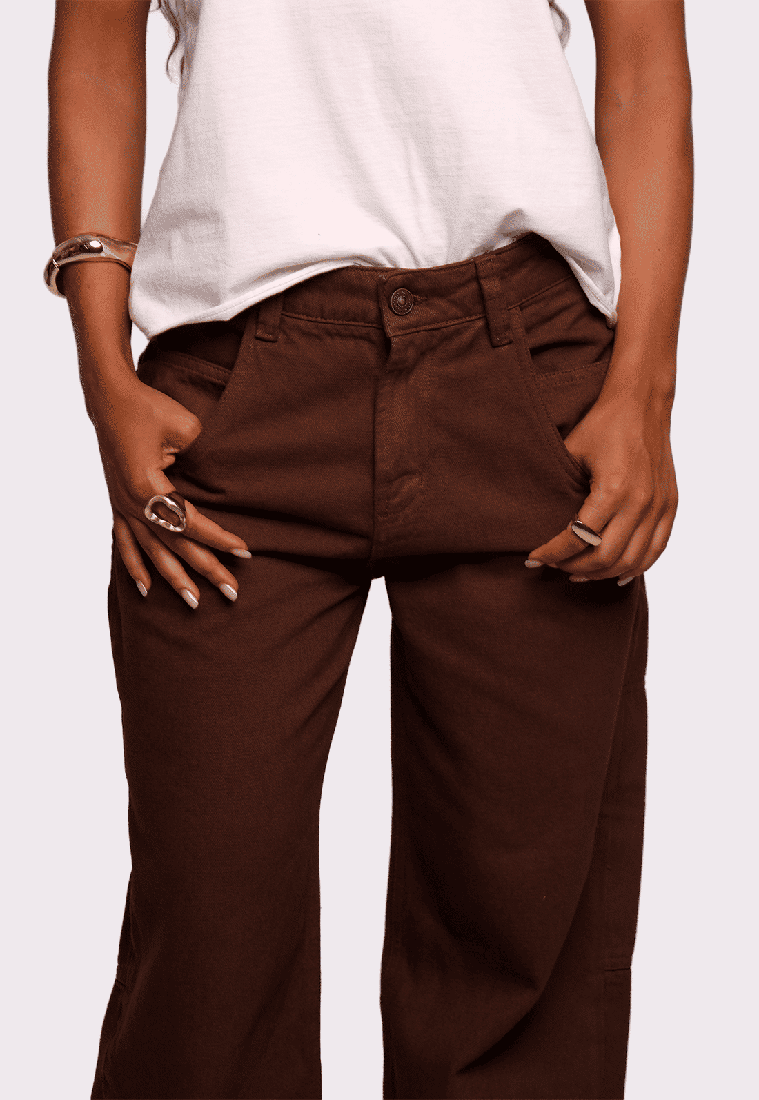 calça em sarja marrom cacau mundo lolita calça em sarja marrom cacau mundo lolita