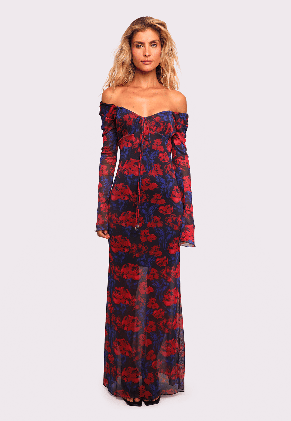 vestido longo em tule rosário mundo lolita