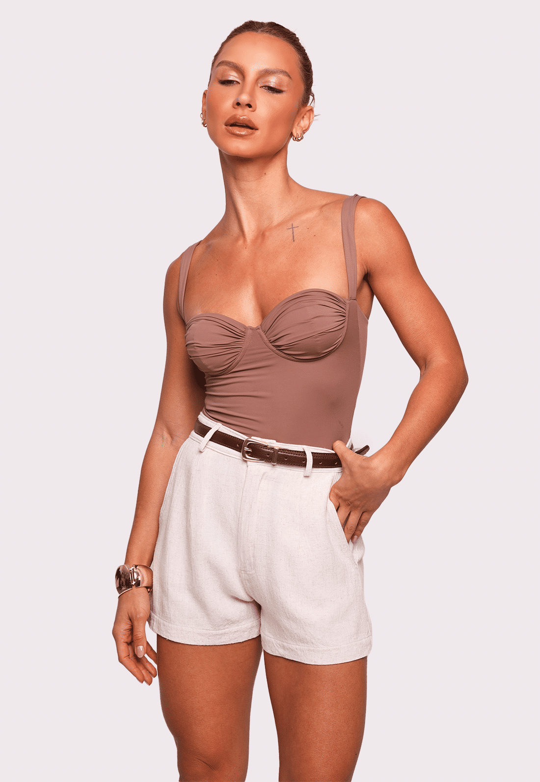 shorts com linho sand mundo lolita