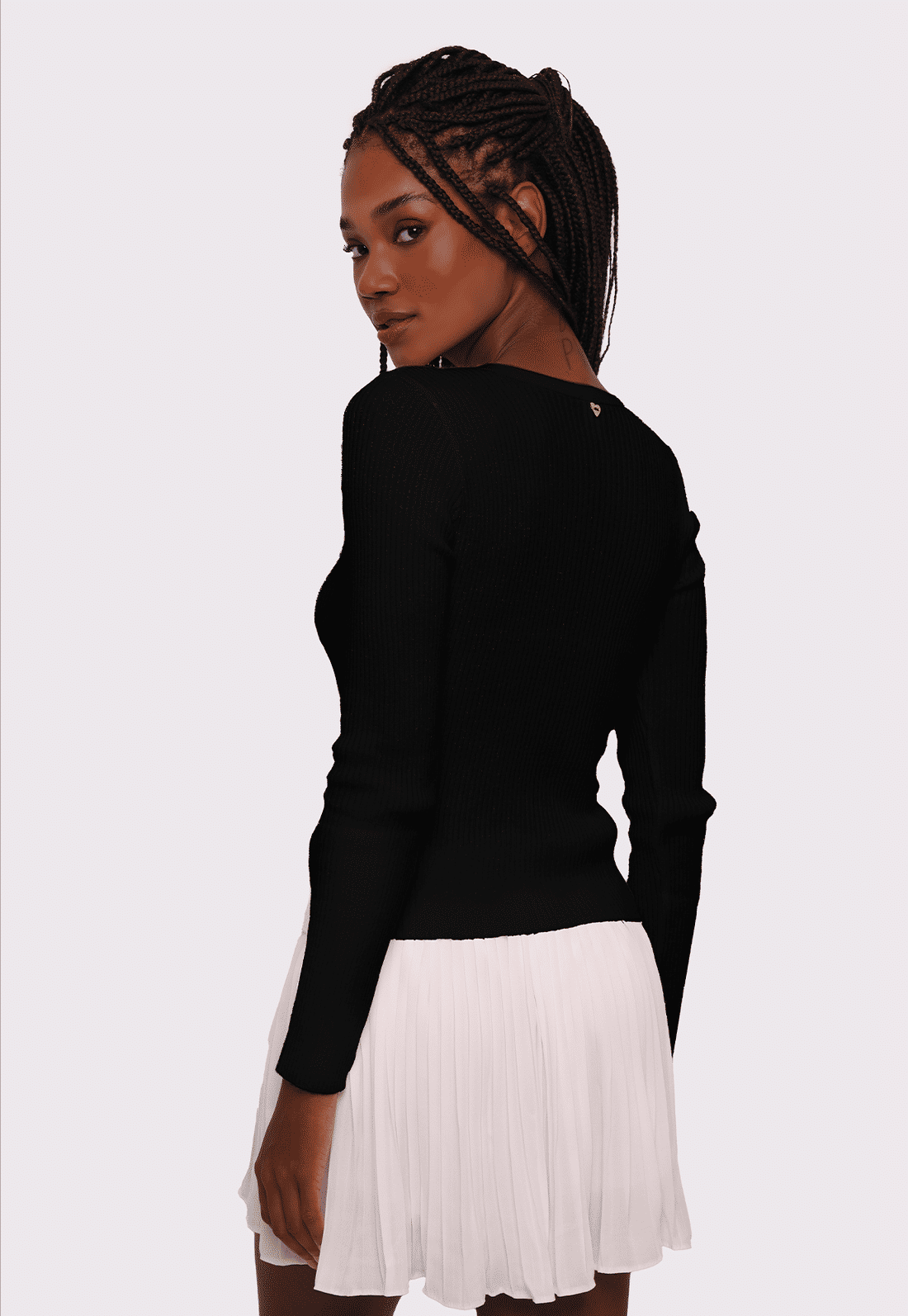 blusa de tricô amore preto mundo lolita