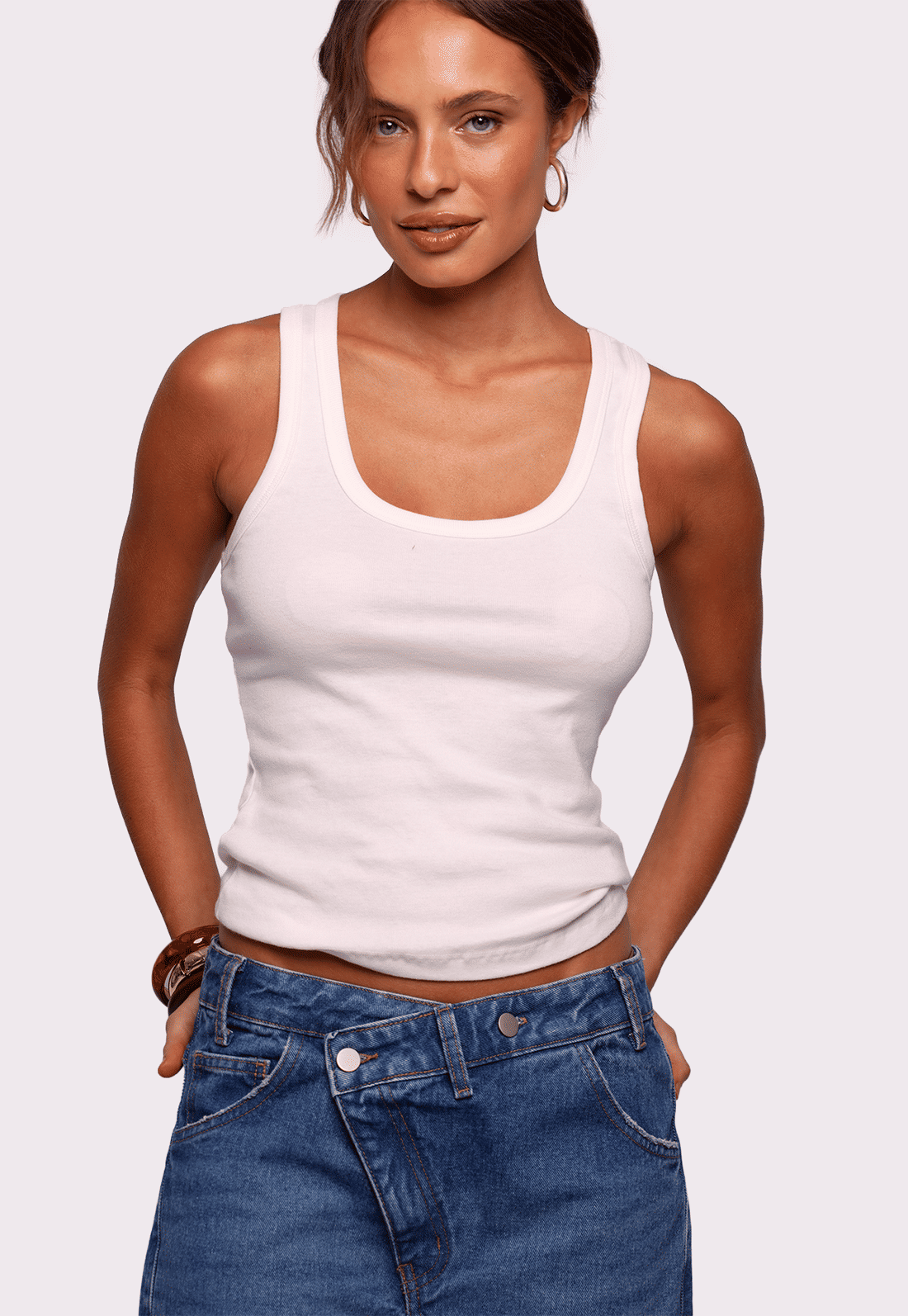 calça jeans cós assimétrico mundo lolita calça jeans cós assimétrico mundo lolita