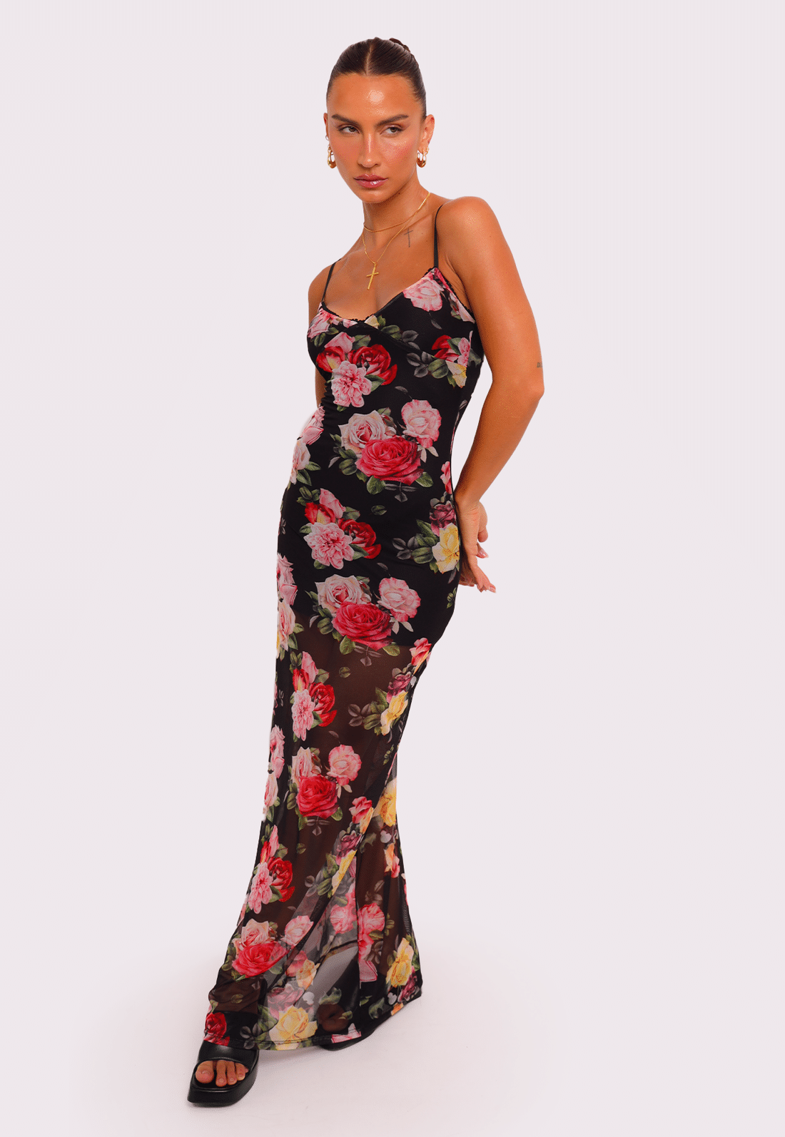 vestido tule floral rosalía mundo lolita vestido tule floral rosalía mundo lolita