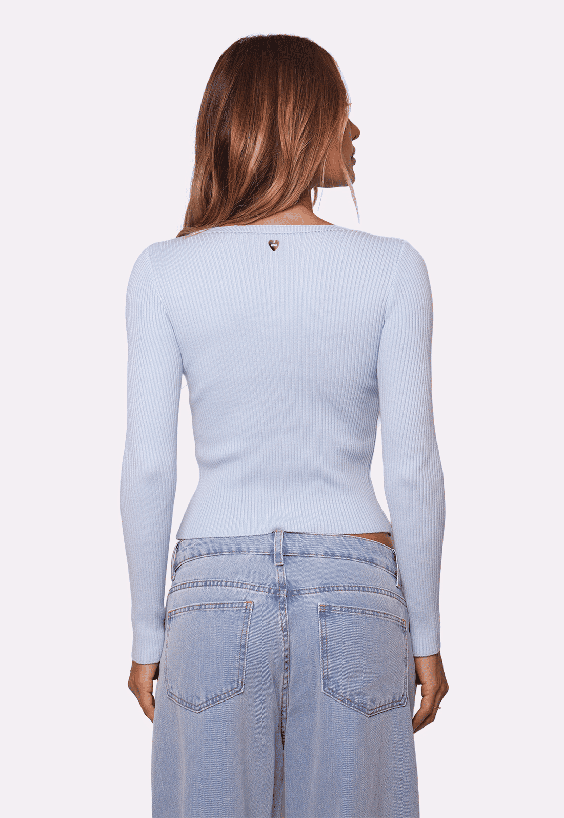 blusa de tricô amore azul claro mundo lolita blusa de tricô amore azul claro mundo lolita