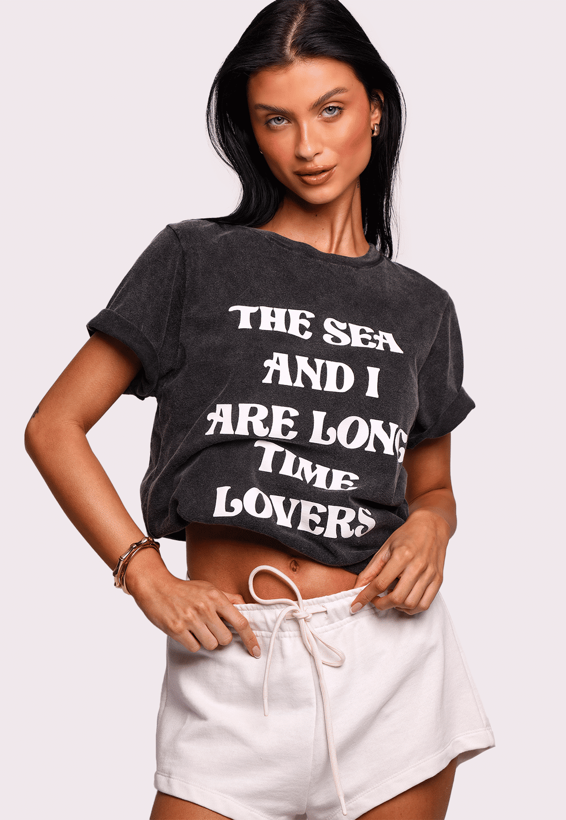 mini shorts de moletom off white mundo lolita