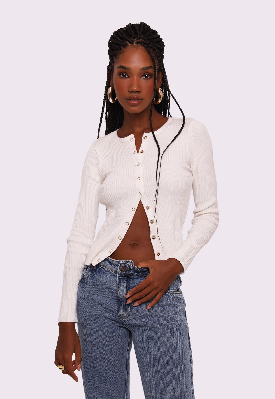 blusa de tricô amore off white mundo lolita