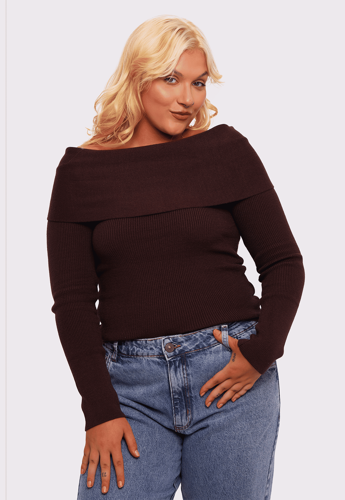 blusa de tricô croissant marrom mundo lolita blusa de tricô croissant marrom mundo lolita