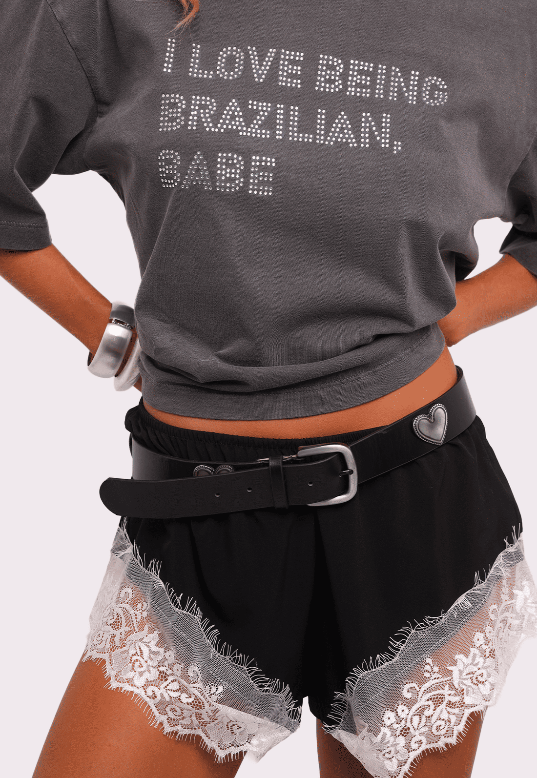 shorts lingerie kiara preto/off mundo lolita