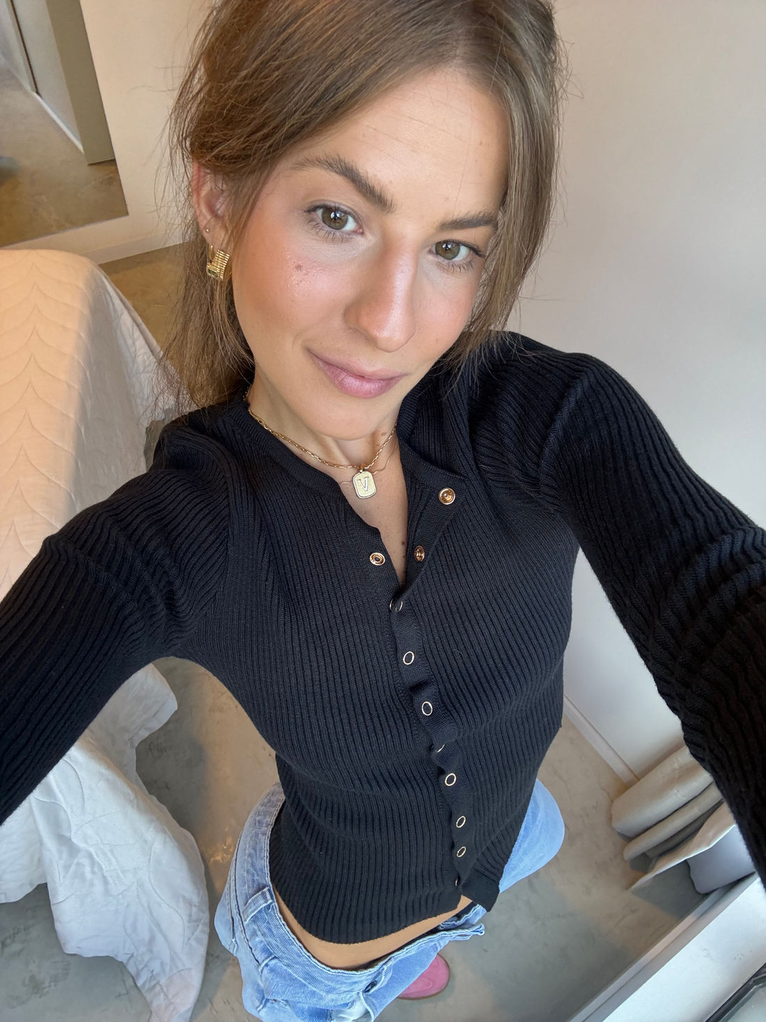 blusa de tricô amore preto mundo lolita