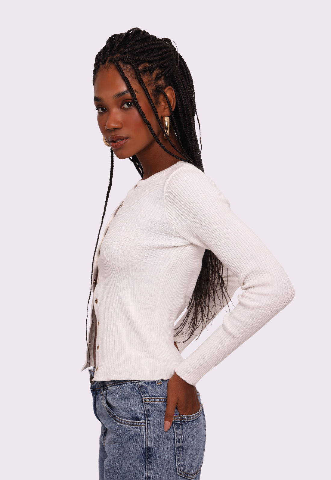 blusa de tricô amore off white mundo lolita