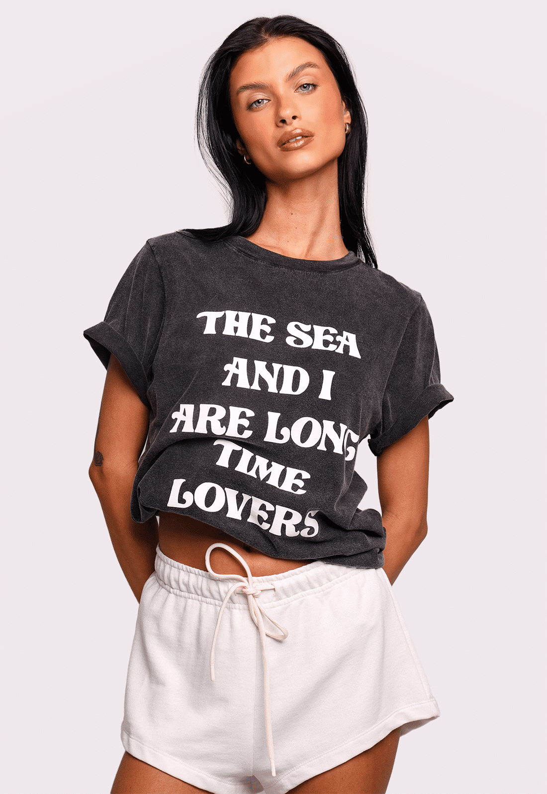 mini shorts de moletom off white mundo lolita