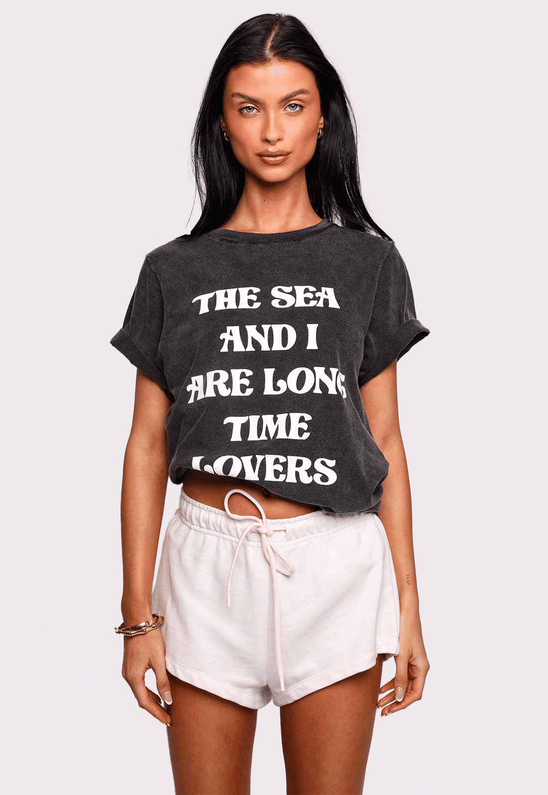 mini shorts de moletom off white mundo lolita