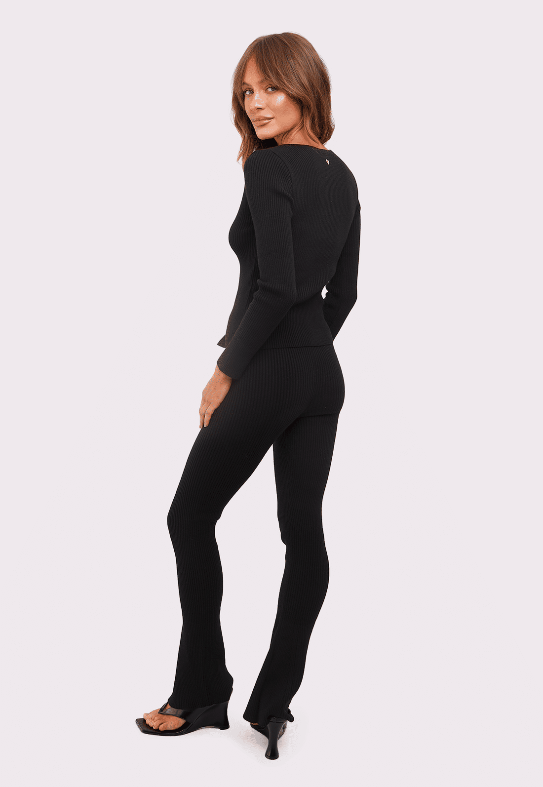 calça de tricô amore preta mundo lolita