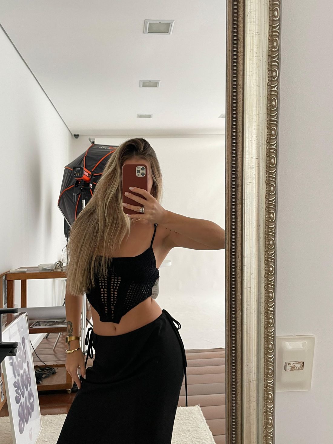 corset de crochê preto island mundo lolita