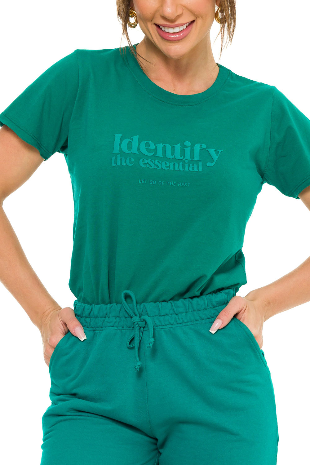 Blusa Feminina T-Shirt Estonada Identify Green Doce Domínio - Loja Virtual