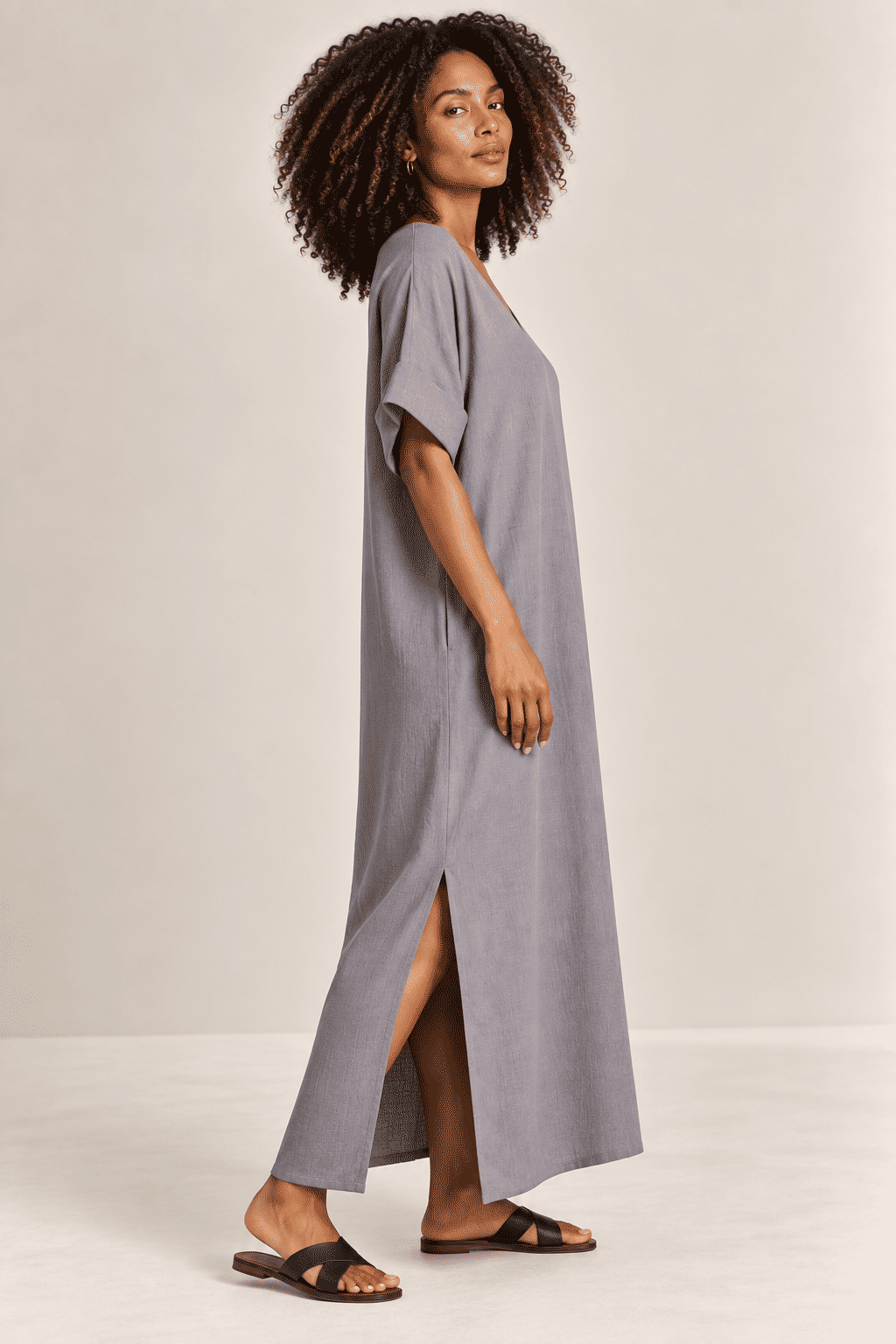 Vestido Elen Cinza Mineral Vestido Elen Cinza Mineral