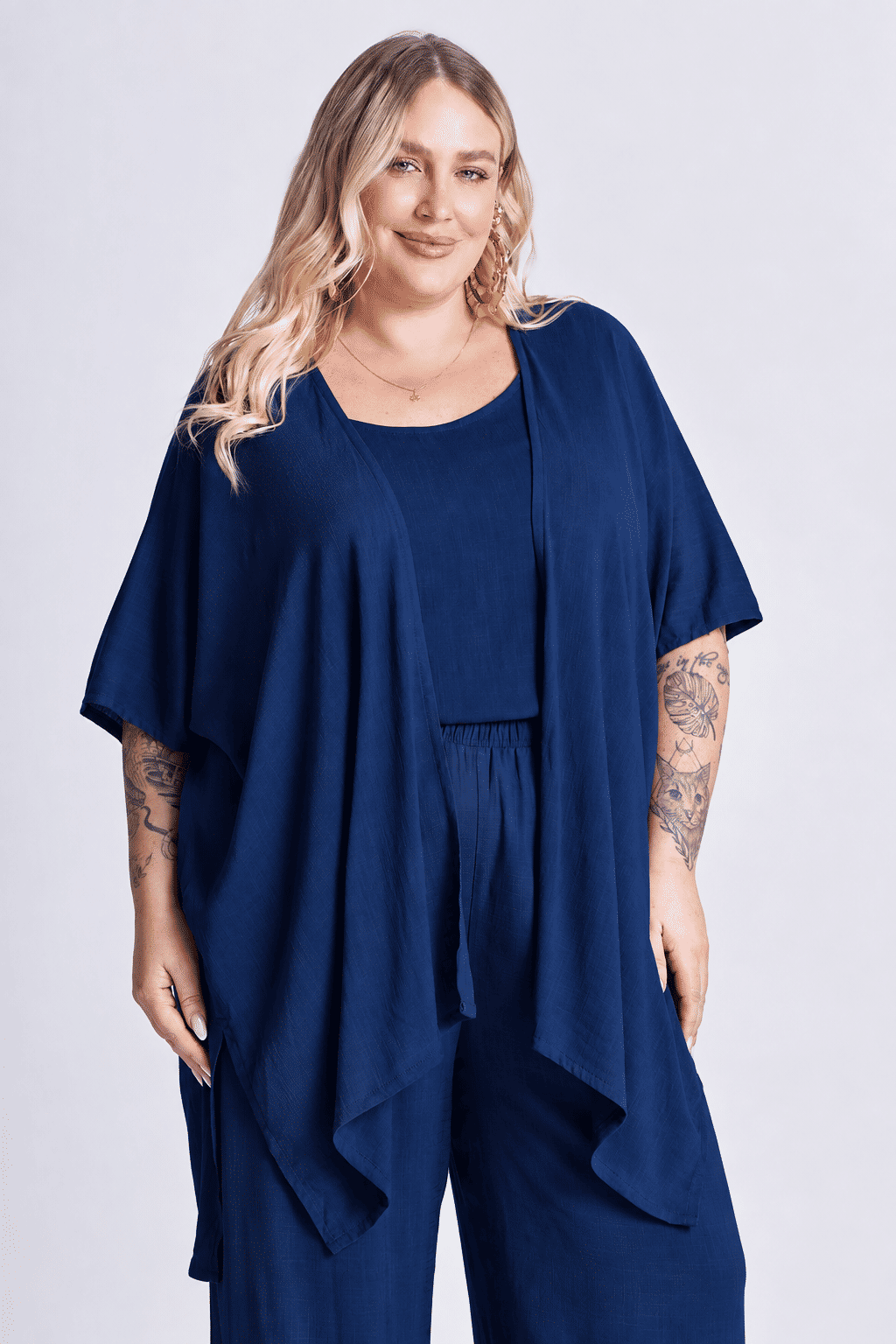 Kimono Eli Azul Marinho Kimono Eli Azul Marinho