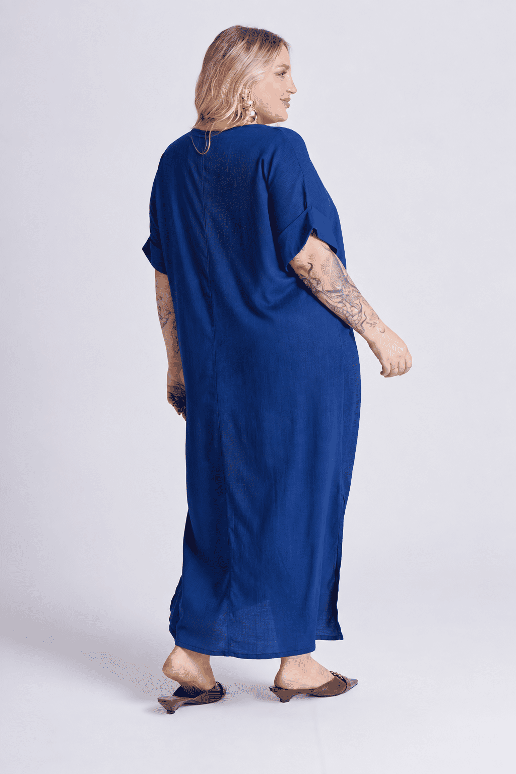 Vestido Elen Azul Galáxia Vestido Elen Azul Galáxia