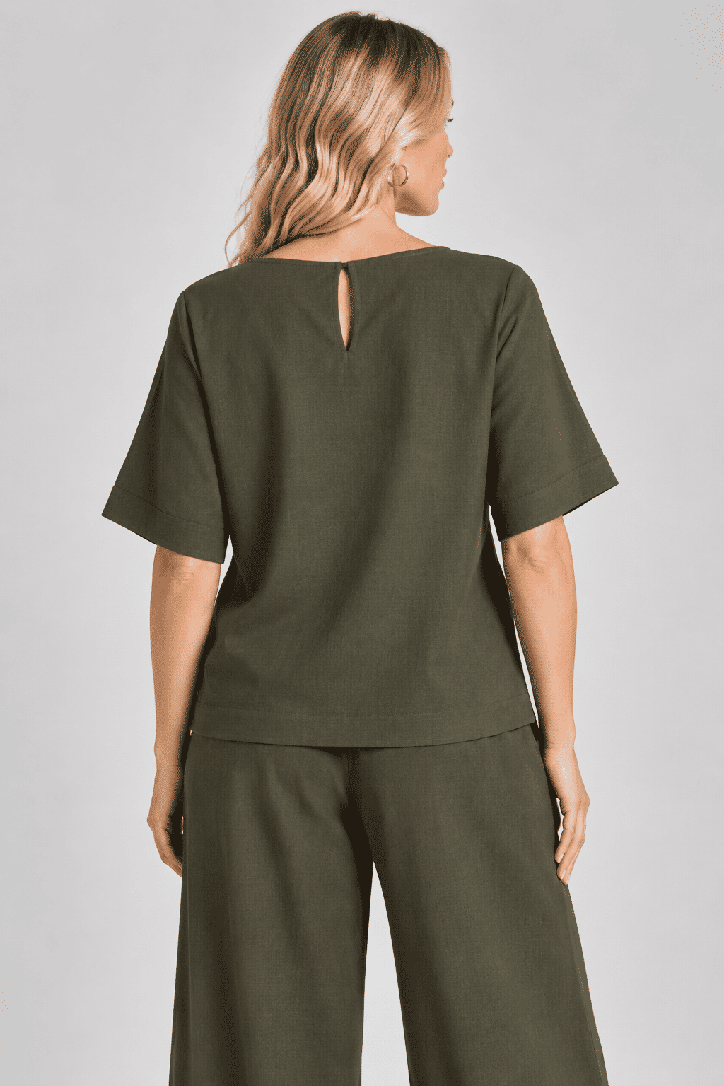 Blusa Chloe Folha Seca Blusa Chloe Folha Seca