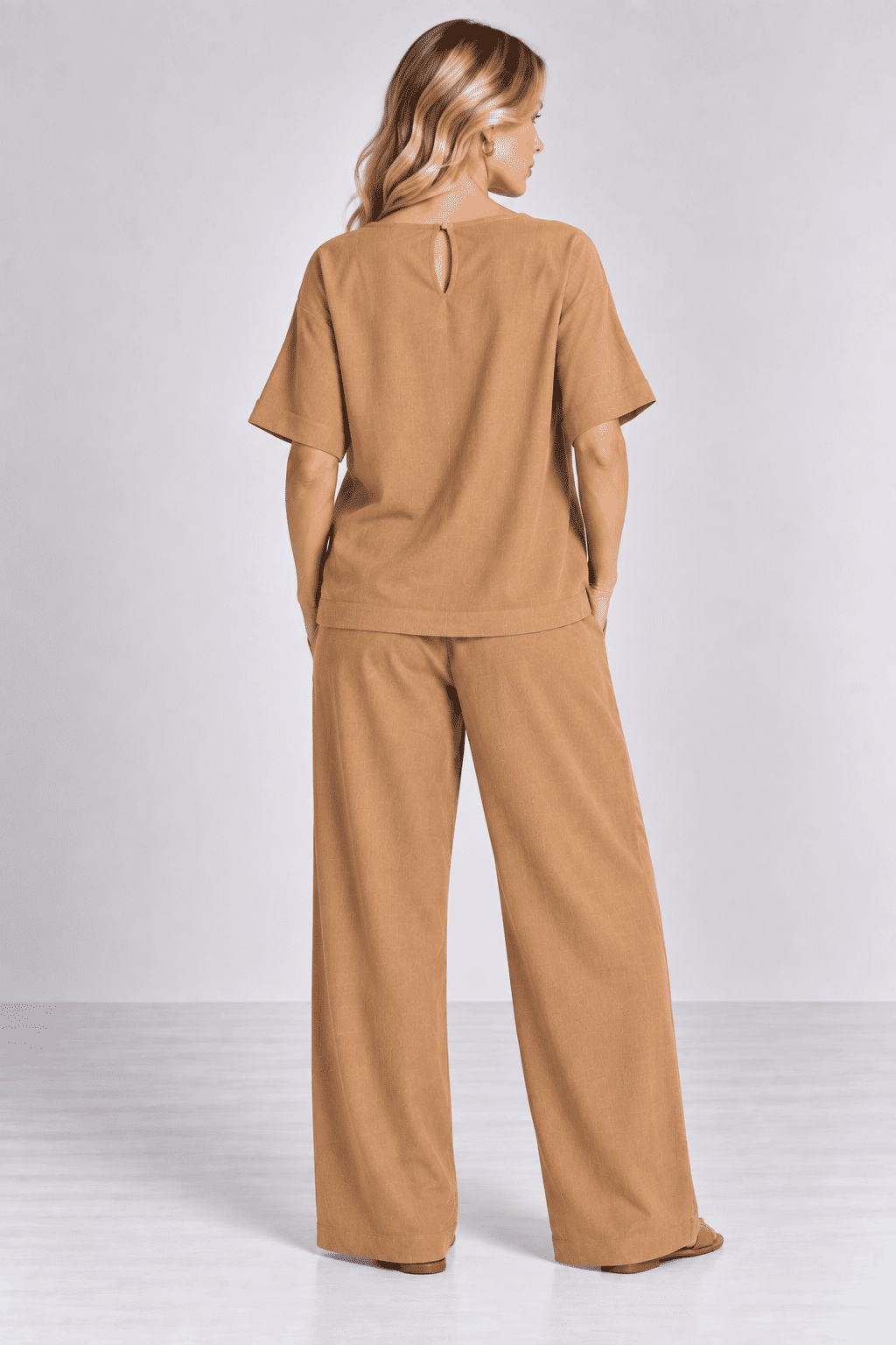 Calça Leonor Camel Calça Leonor Camel
