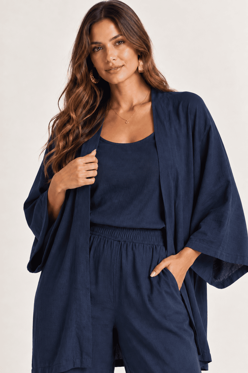 Conjunto Aline Azul Marinho - 3 Peças Conjunto Aline Azul Marinho - 3 Peças