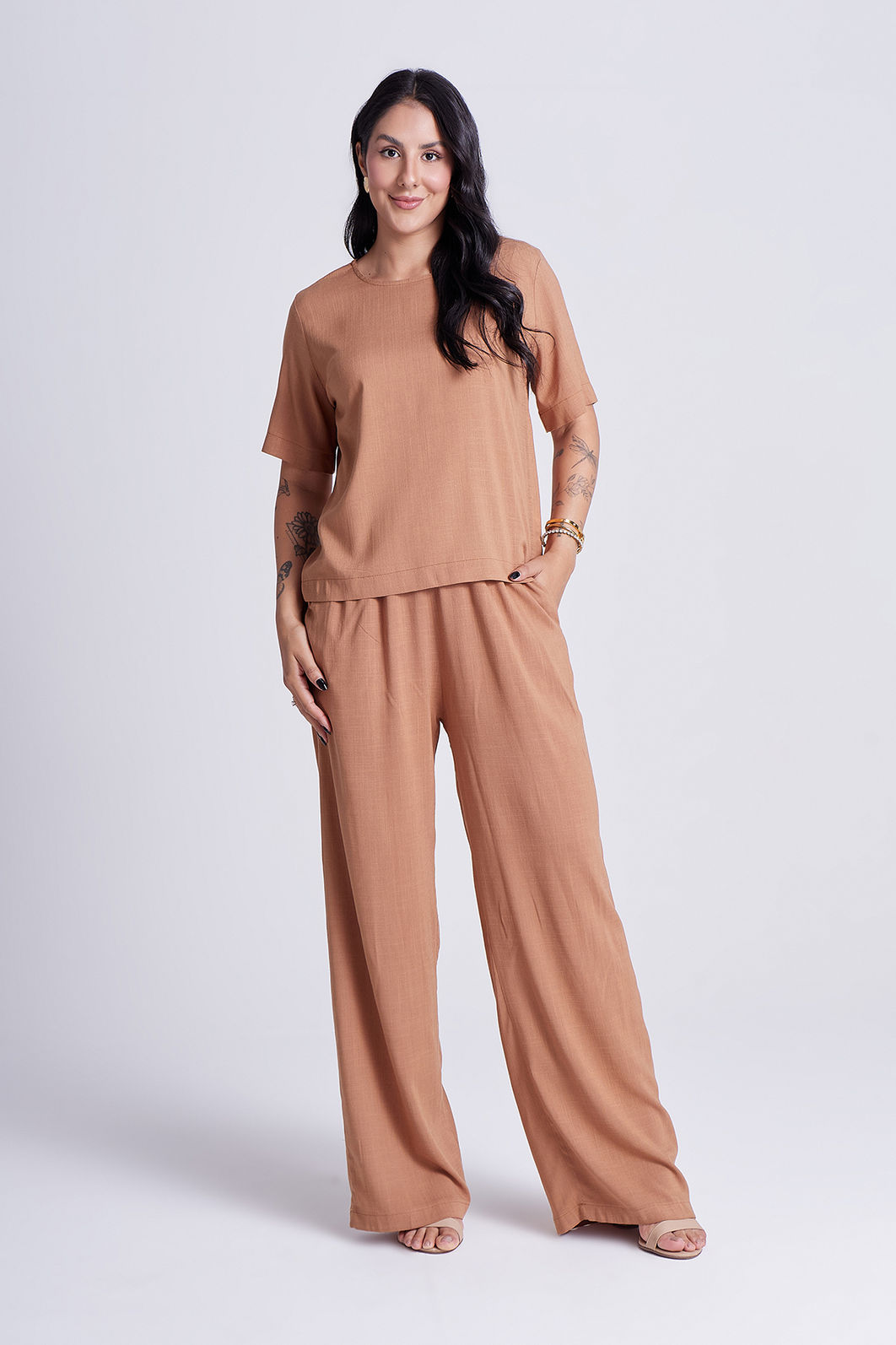 Conjunto Chloe Camel - 2 Peças Conjunto Chloe Camel - 2 Peças