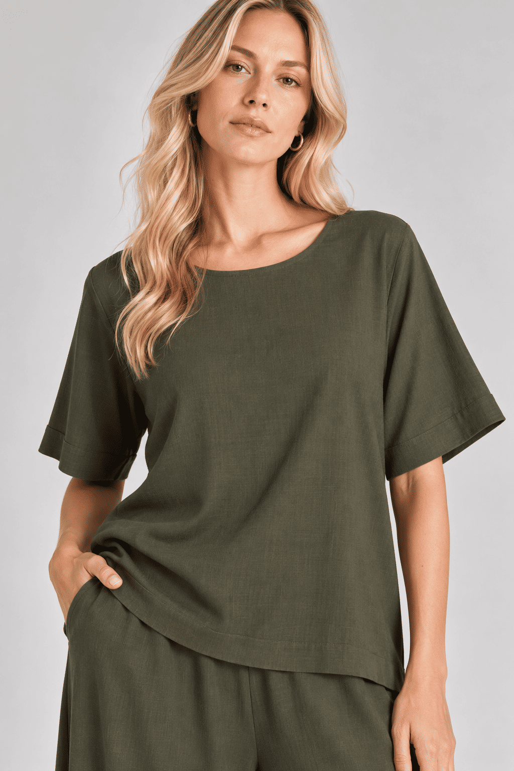 Blusa Chloe Folha Seca Blusa Chloe Folha Seca