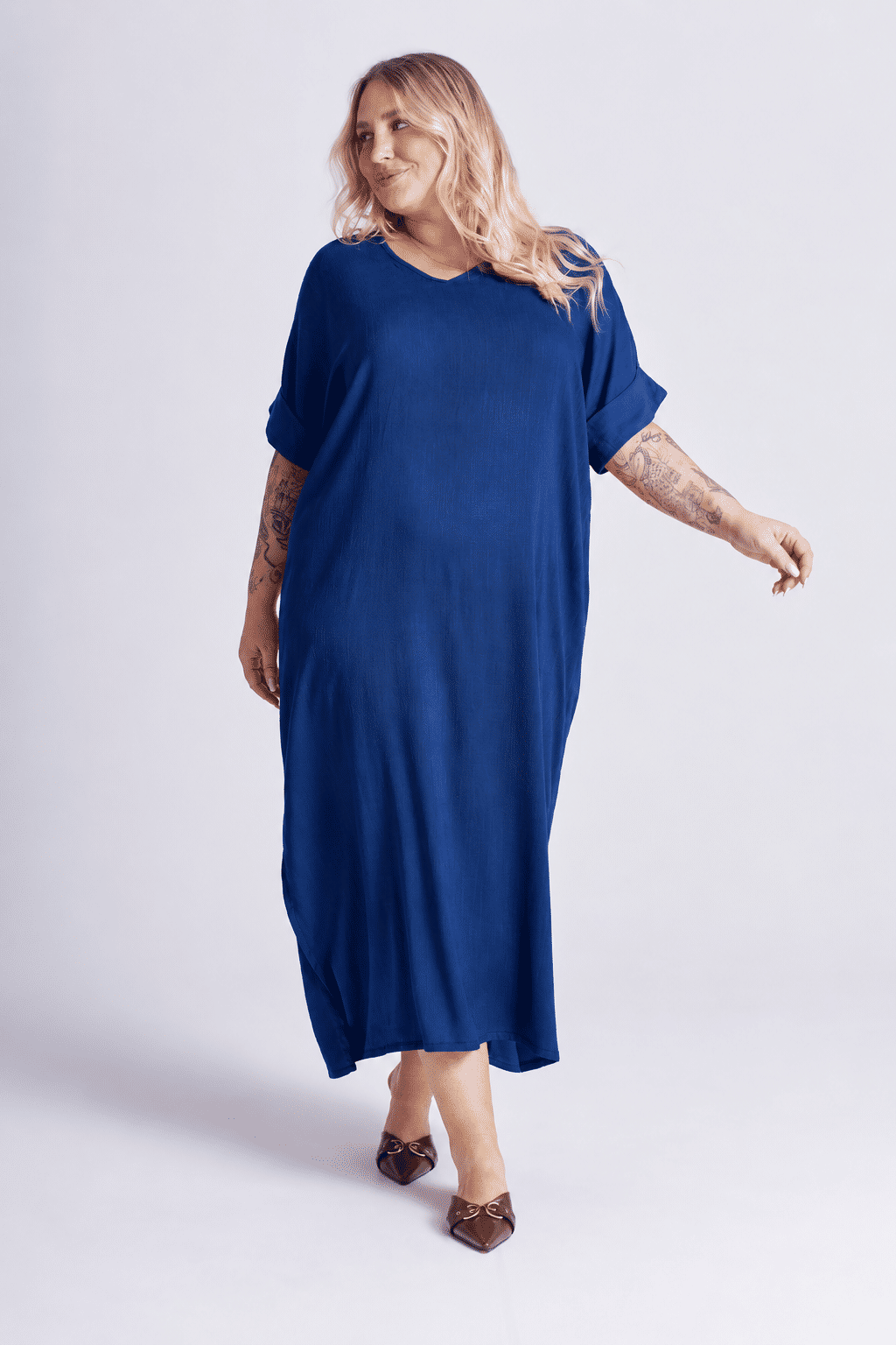 Vestido Elen Azul Galáxia Vestido Elen Azul Galáxia