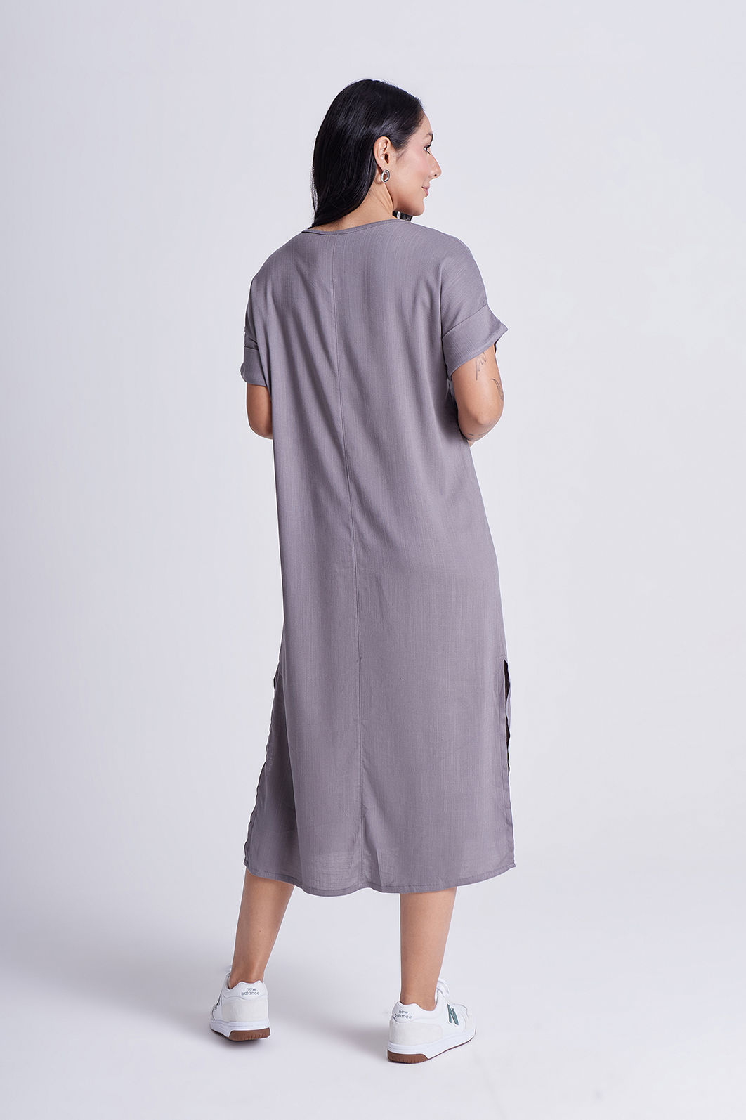 Vestido Elen Cinza Mineral Vestido Elen Cinza Mineral