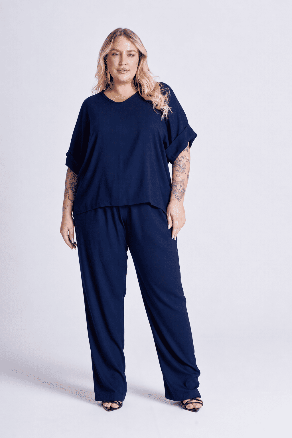 Blusa Helena Azul Marinho Blusa Helena Azul Marinho