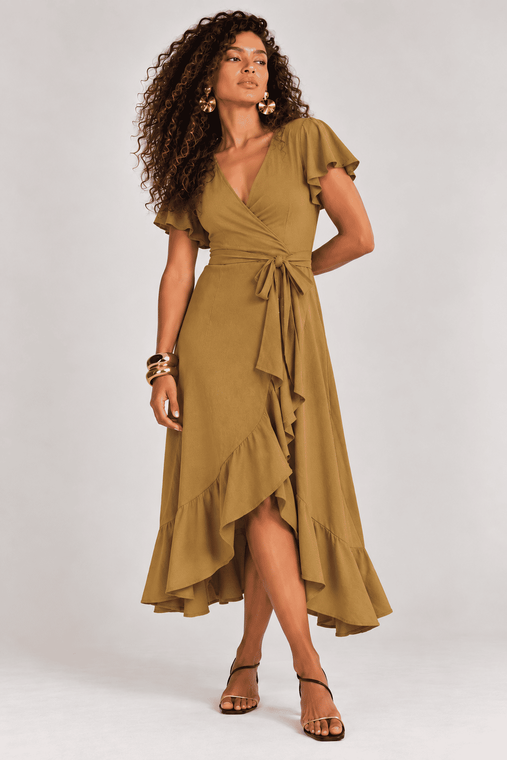 Vestido Liliana Ocre Vestido Liliana Ocre