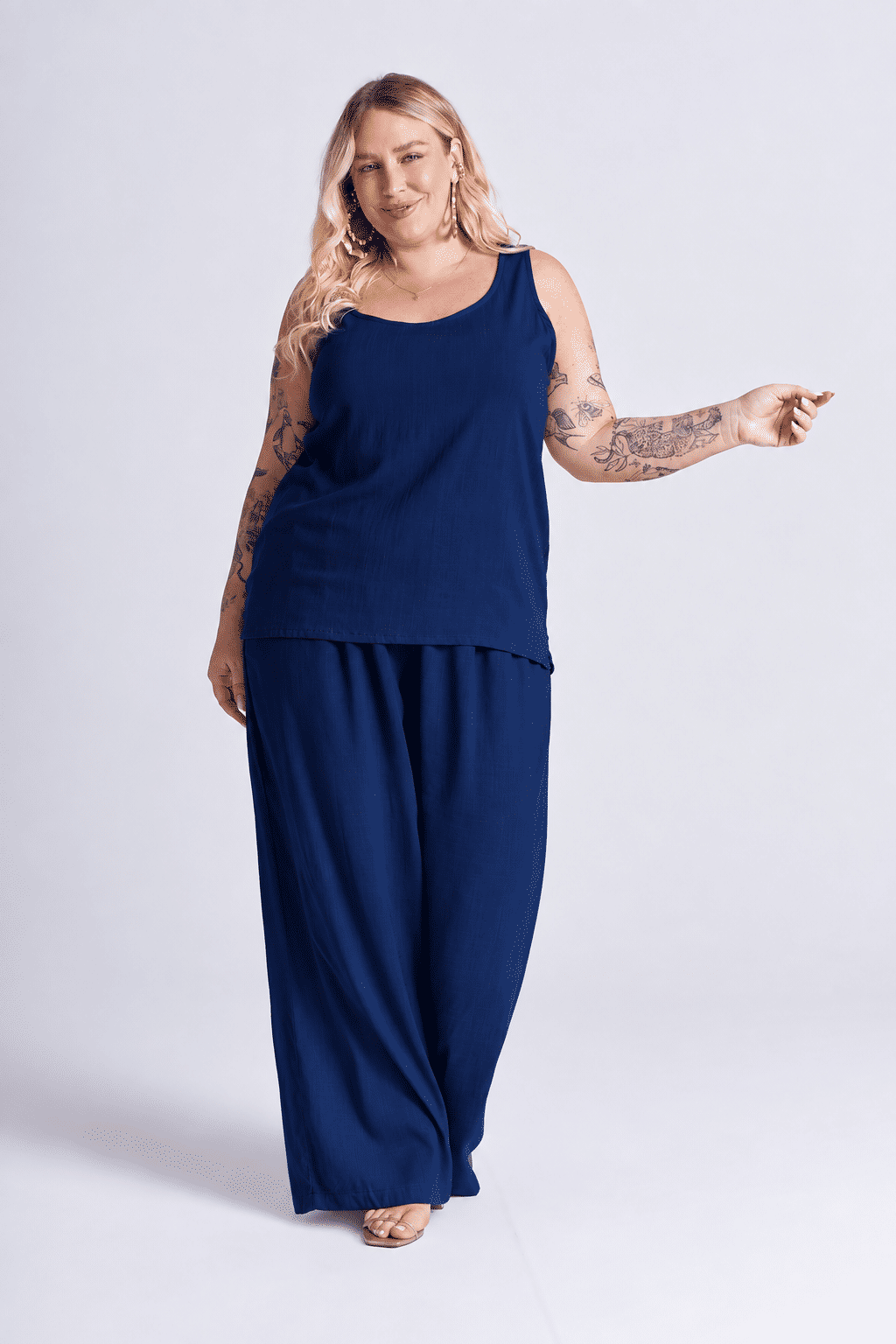 Conjunto Aline Azul Marinho - 3 Peças Conjunto Aline Azul Marinho - 3 Peças