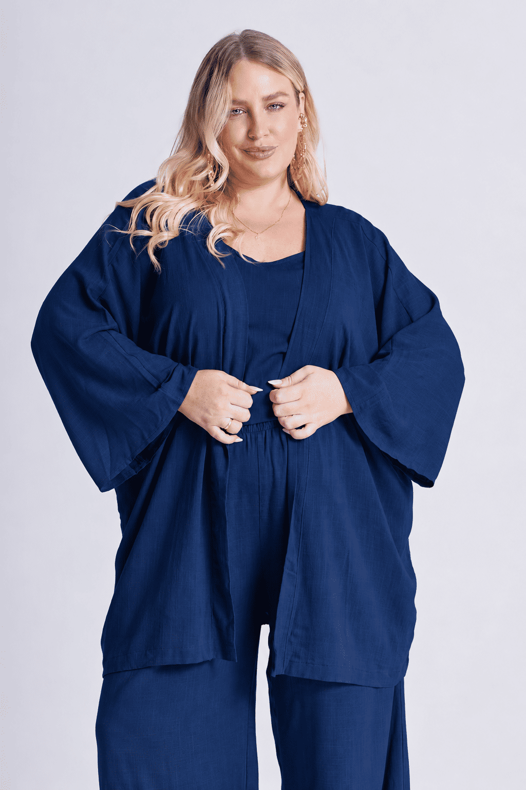 Kimono Aline Azul Marinho Kimono Aline Azul Marinho