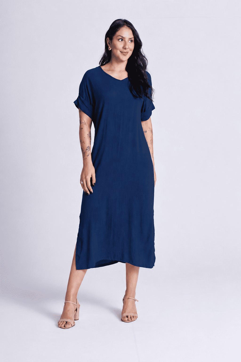 Vestido Elen Azul Marinho Vestido Elen Azul Marinho