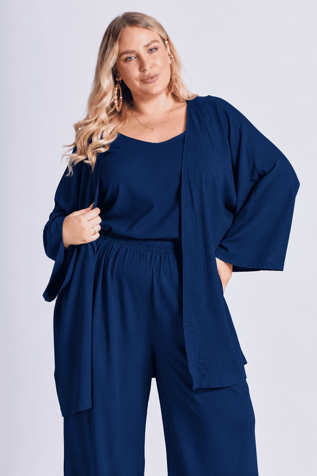 Kimono Aline Azul Marinho Kimono Aline Azul Marinho
