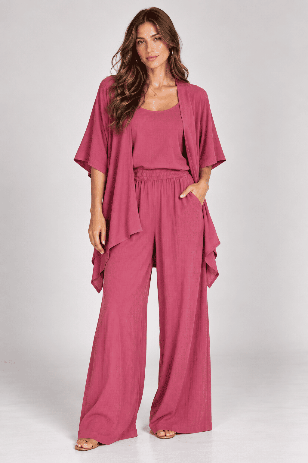 Conjunto Eli Framboesa - 3 Peças Conjunto Eli Framboesa - 3 Peças