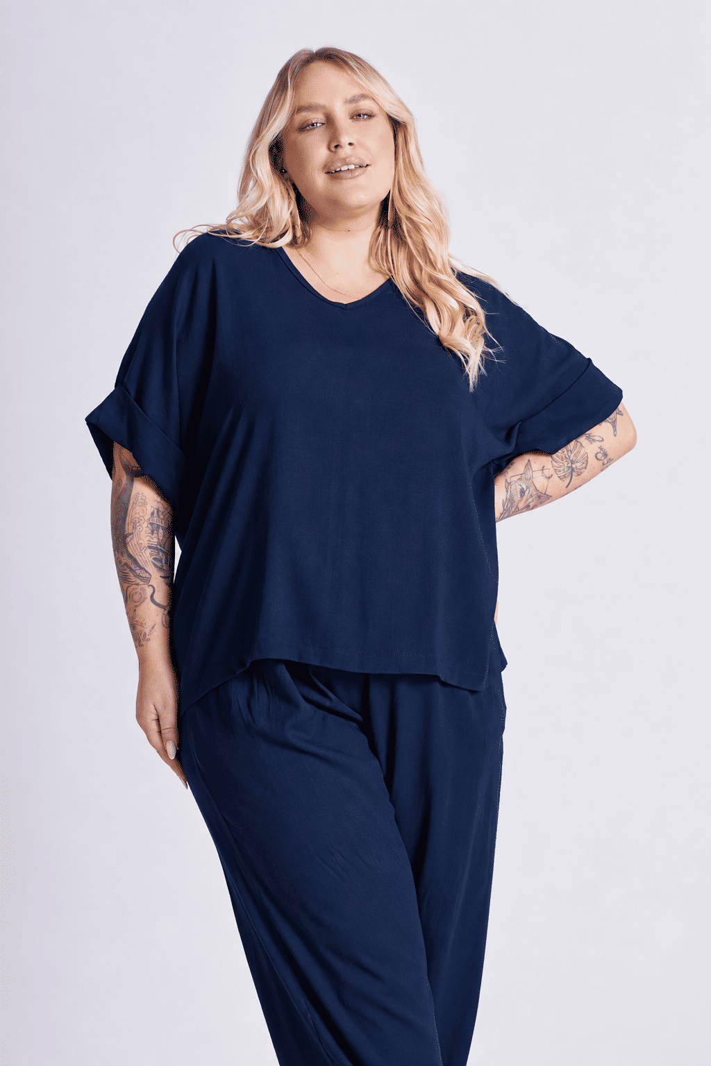 Blusa Helena Azul Marinho Blusa Helena Azul Marinho