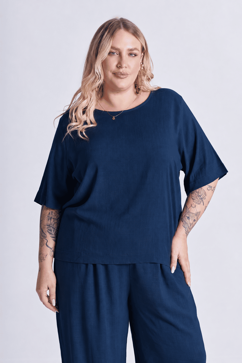 Conjunto Chloe Azul Marinho - 2 Peças Conjunto Chloe Azul Marinho - 2 Peças