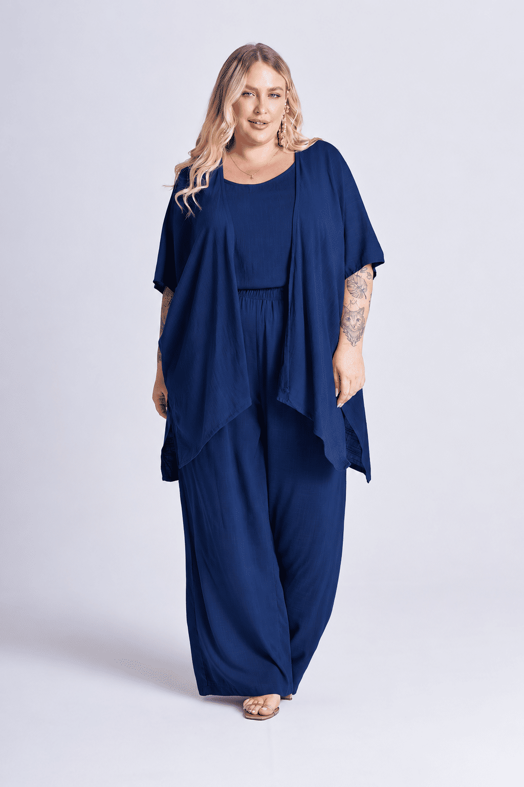 Kimono Eli Azul Marinho Kimono Eli Azul Marinho